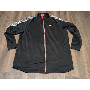 Nike Jacket Black XL Track Full‎ Zip Geometric Logo Athletic Coat Menswear
